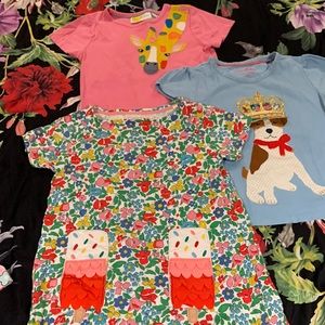 Lot of 3 Mini Boden Outfits with Embroidery 4-5 Year 110 cm
